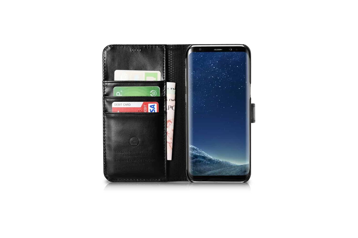 Genuine leather wallet case for samsung galaxy s8 - image 6