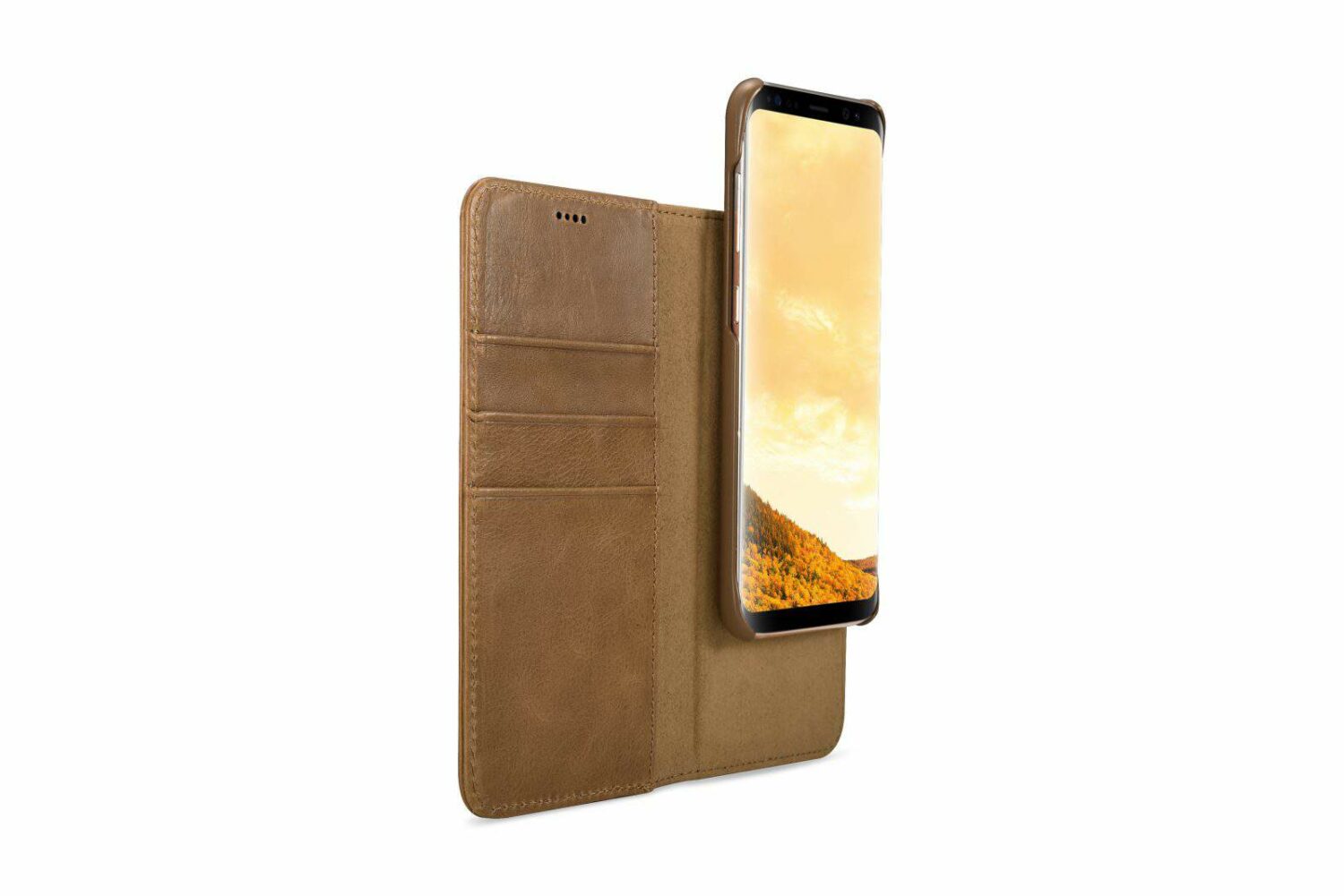 Genuine leather wallet case for samsung galaxy s8 - image 4