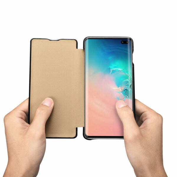 Genuine Leather Flip Case For Samsung Galaxy S10 Plus