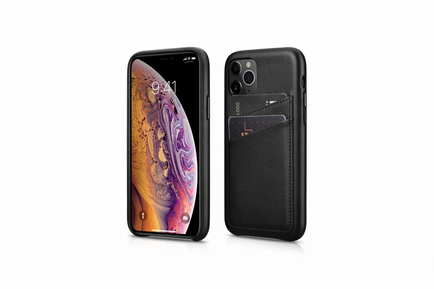 Genuine leather card slot case for iphone 11 pro