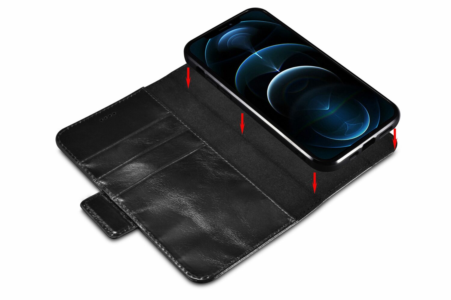 Genuine leather wallet case | 2 in 1 detachable | for iphone 12 pro max - image 6