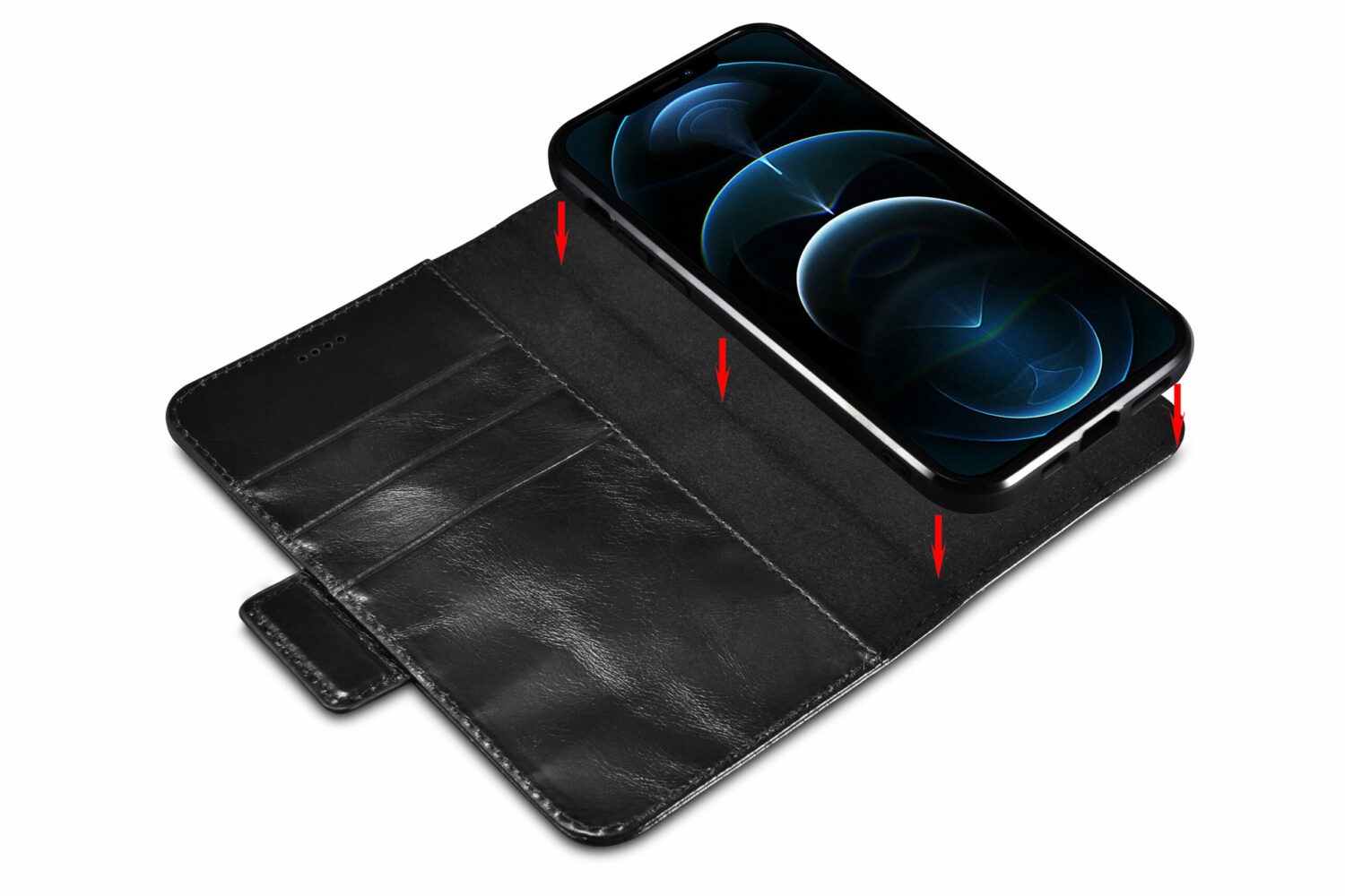 Genuine leather wallet case | 2 in 1 detachable | for iphone 13 pro - image 5