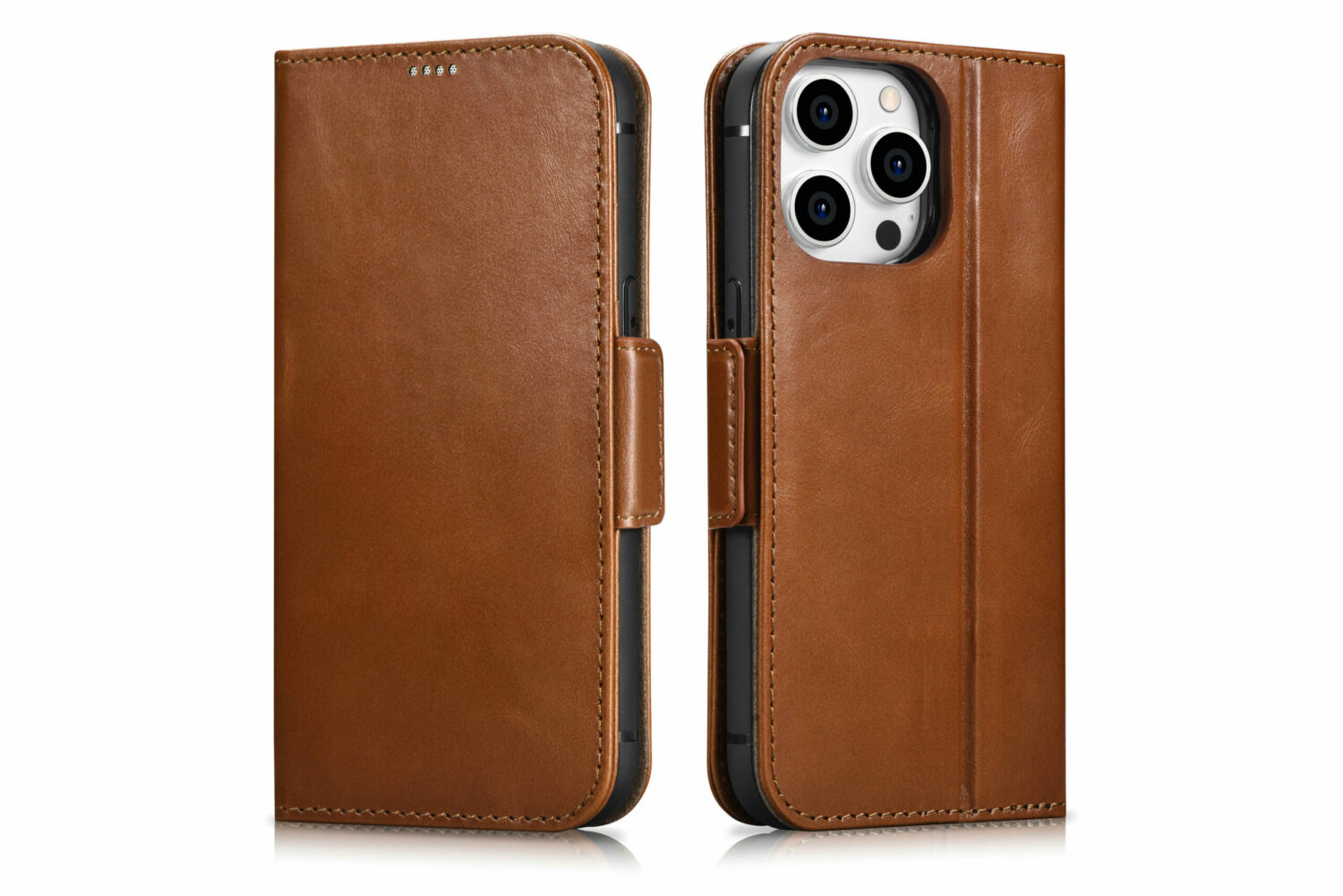 Genuine leather wallet case | 2 in 1 detachable | for iphone 13 pro