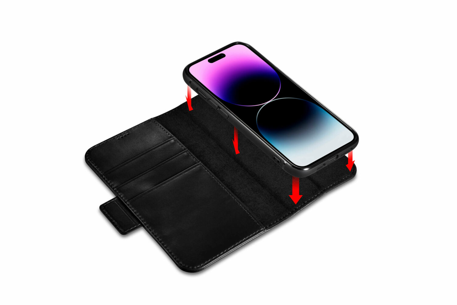 Genuine leather wallet case | 2 in 1 detachable | for iphone 14 pro - image 6