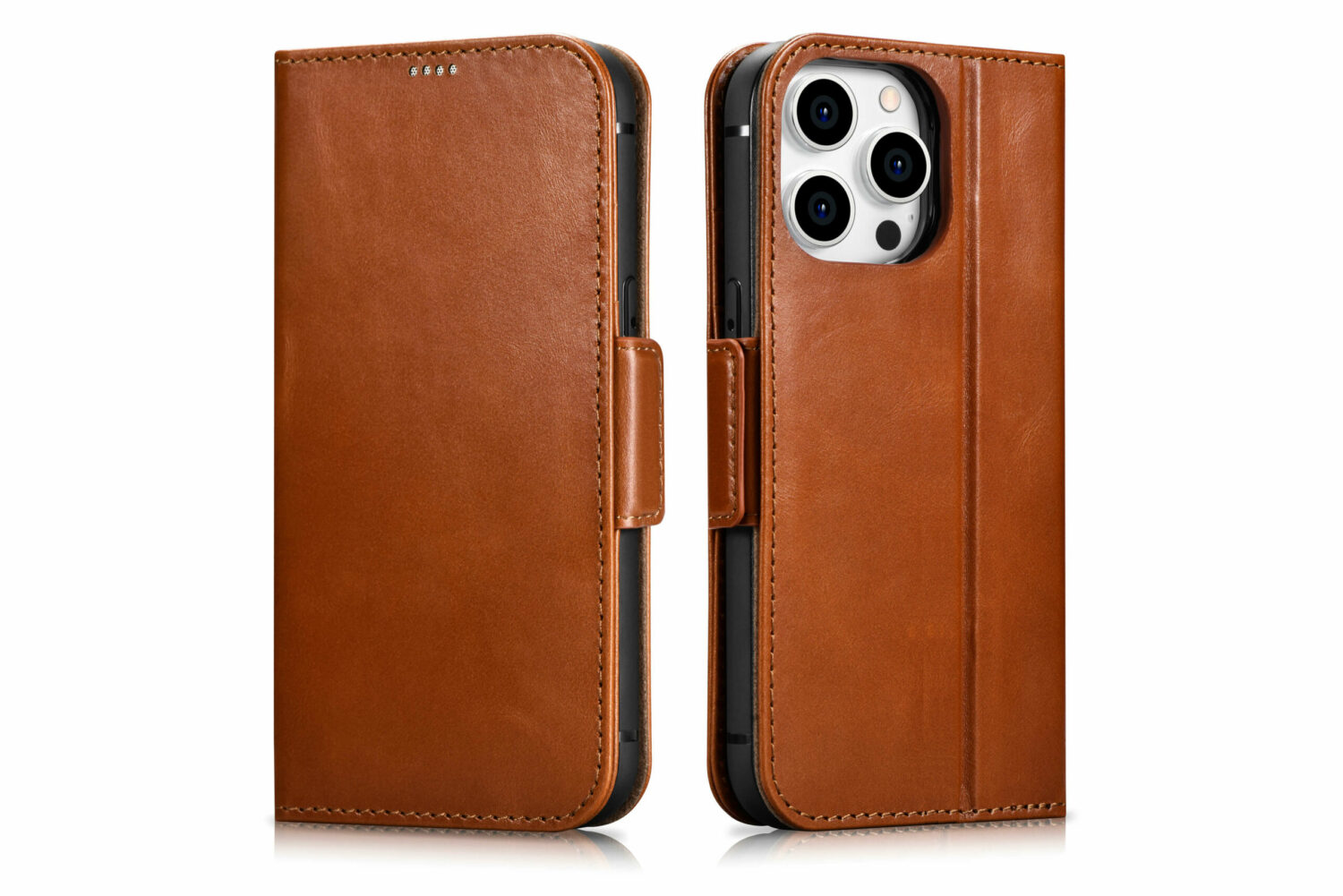 Genuine leather wallet case | 2 in 1 detachable | for iphone 14 pro