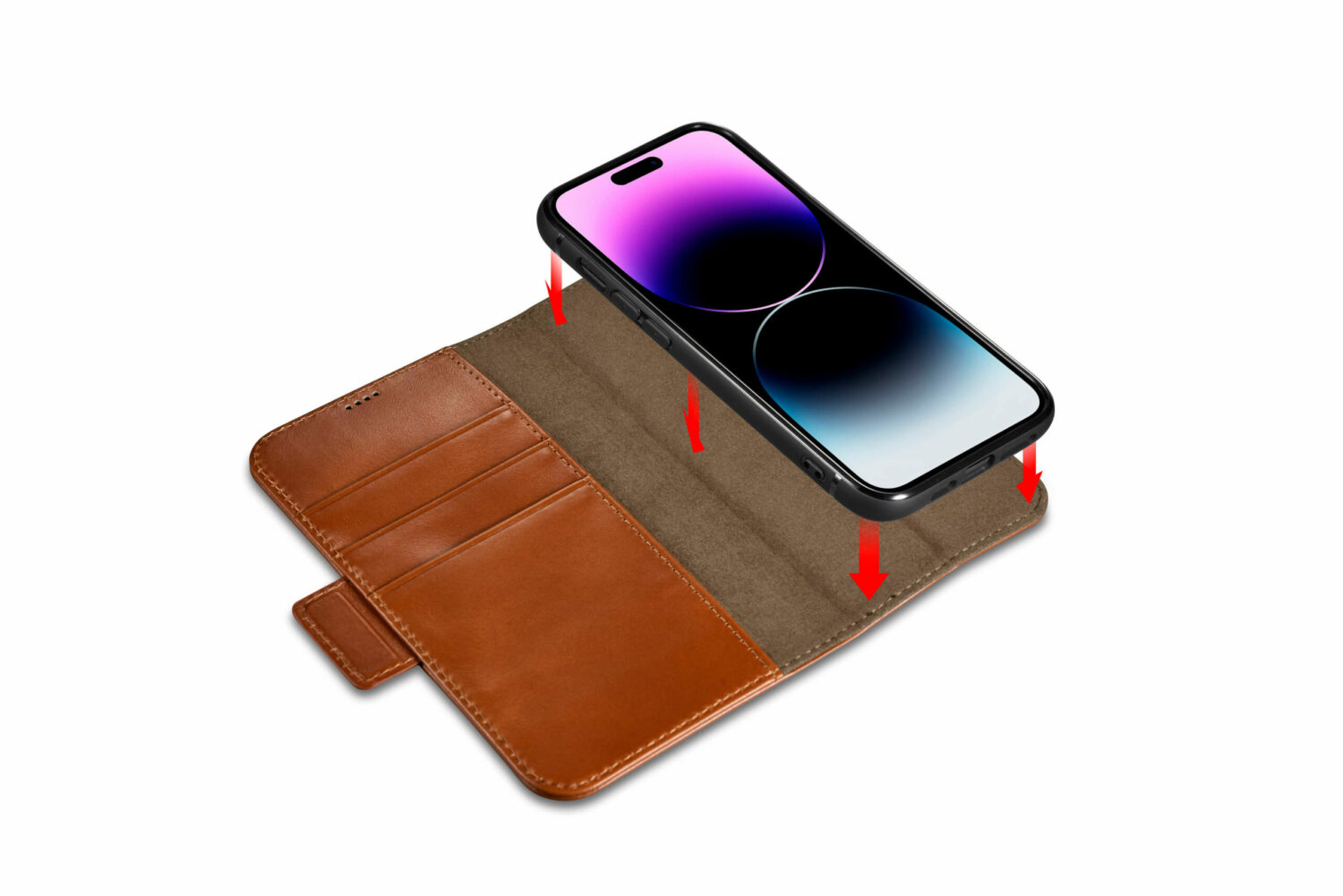 Genuine leather wallet case | 2 in 1 detachable | for iphone 14 pro - image 6