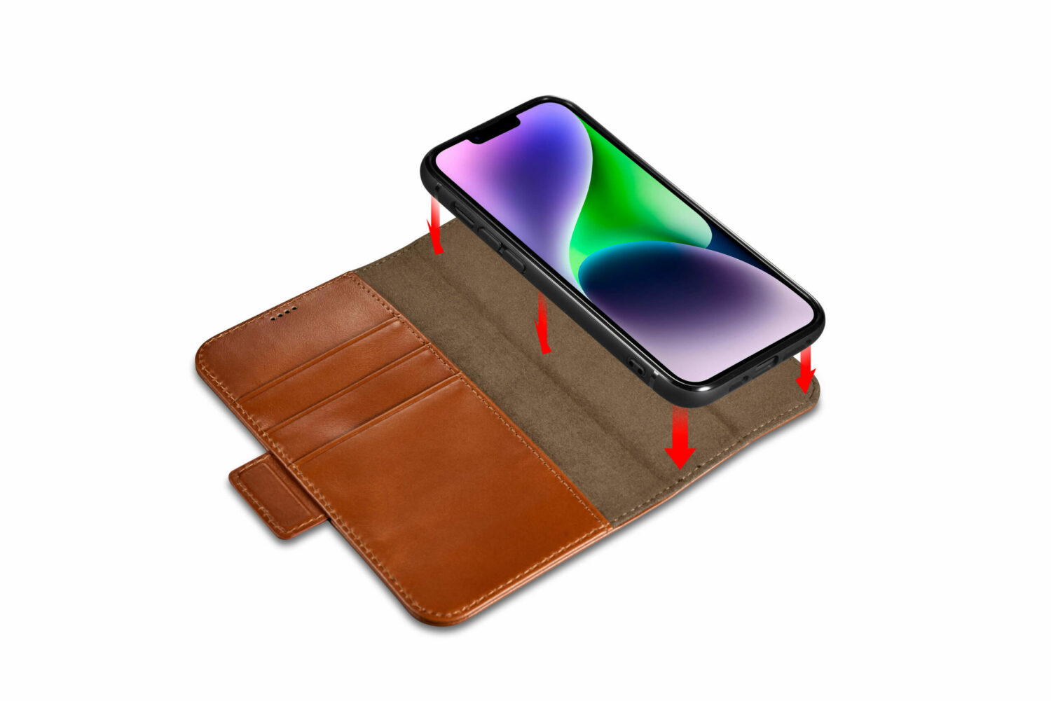 Genuine leather wallet case | 2 in 1 detachable | for iphone 14 - image 5