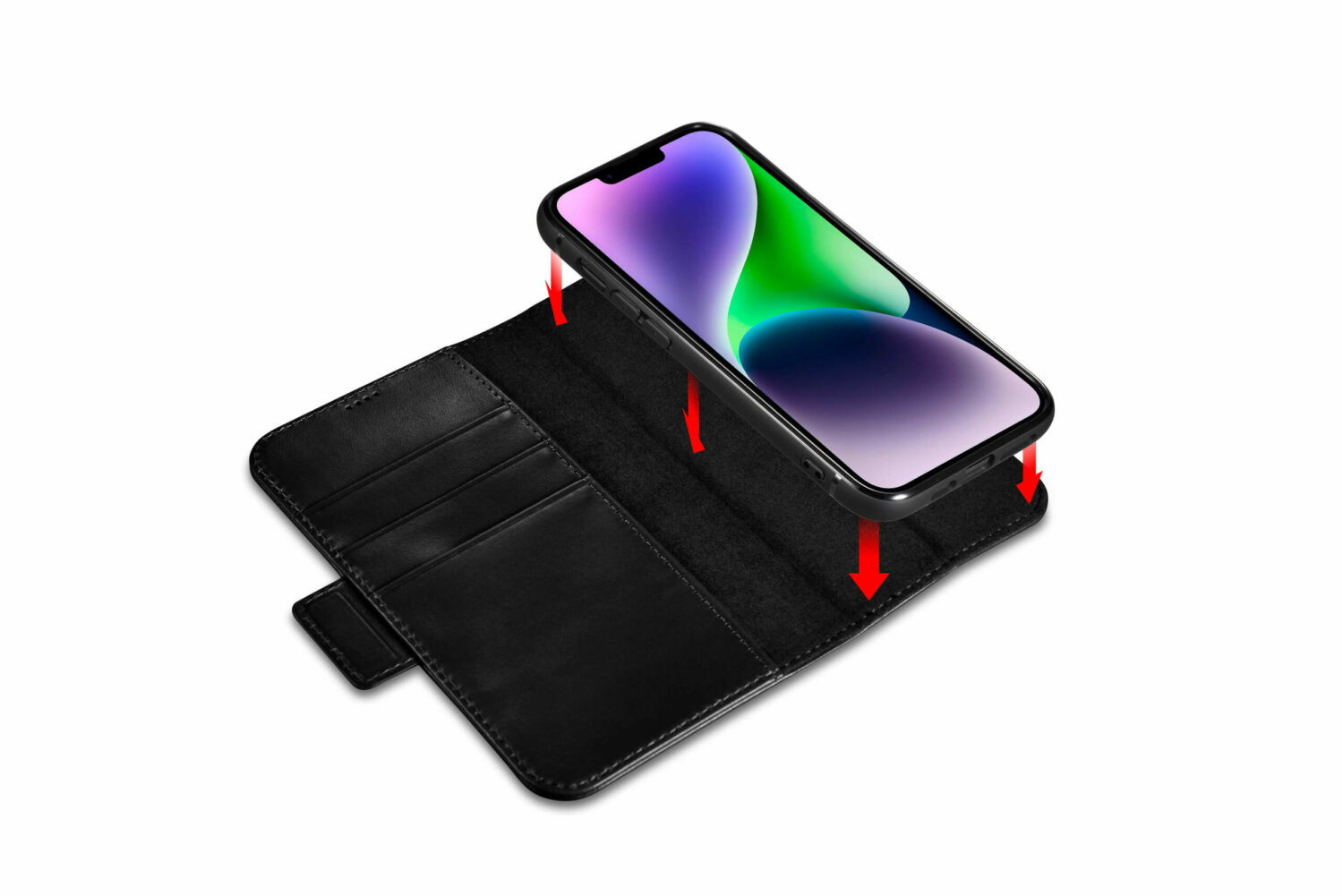 Genuine leather wallet case | 2 in 1 detachable | for iphone 14 - image 6