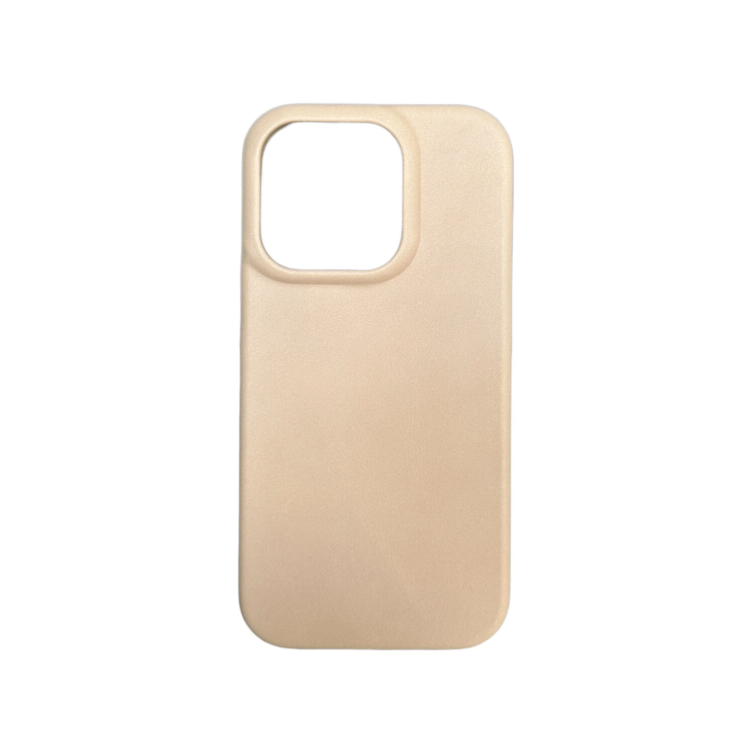 Genuine leather magsafe case for iphone 15 - nude