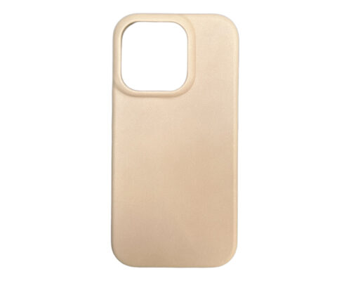 Genuine Leather MagSafe Case For iPhone 15 Pro - Nude
